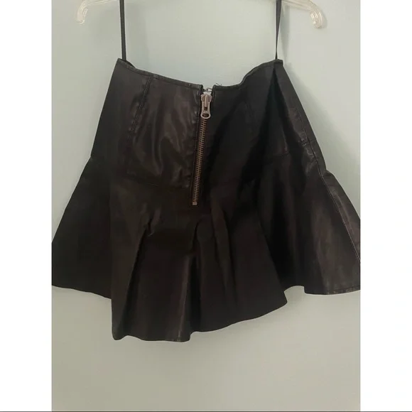 Free People Faux Leather Mini Skirt - Picture 3 of 5